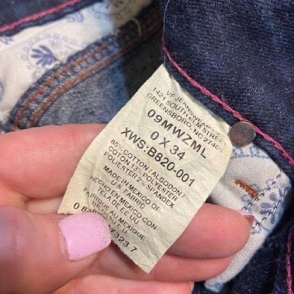 Wrangler size 0 length 34 blue - Picture 5 of 5